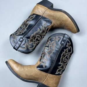 Brown and Black Western Boots